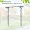 Outdoor Metal Garden Arbor Trellis Arch for Wedding Backyard Black